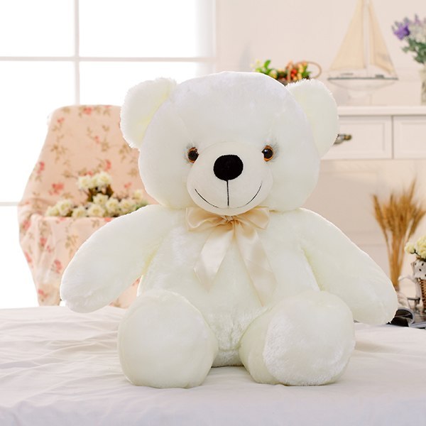 Creative Light Up LED Teddy Bear Stuffed Animals Plush Toy Colorful Glowing Gift For Kids Pillow
